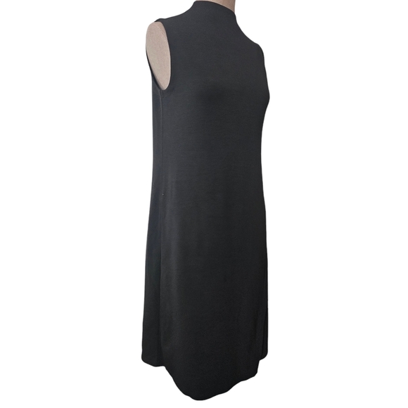 Eileen Fisher Mock-Neck K/L Knit  Dress F8TLU-D4309M Black NWT Black XS - Picture 12 of 17
